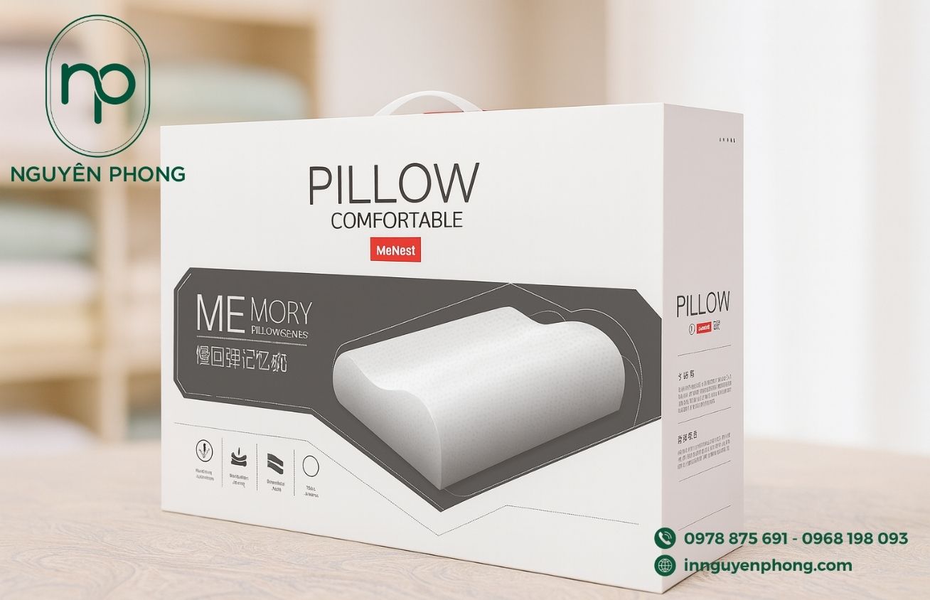 In hộp giấy đựng gối cao cấp – Giải pháp nâng tầm thương hiệu